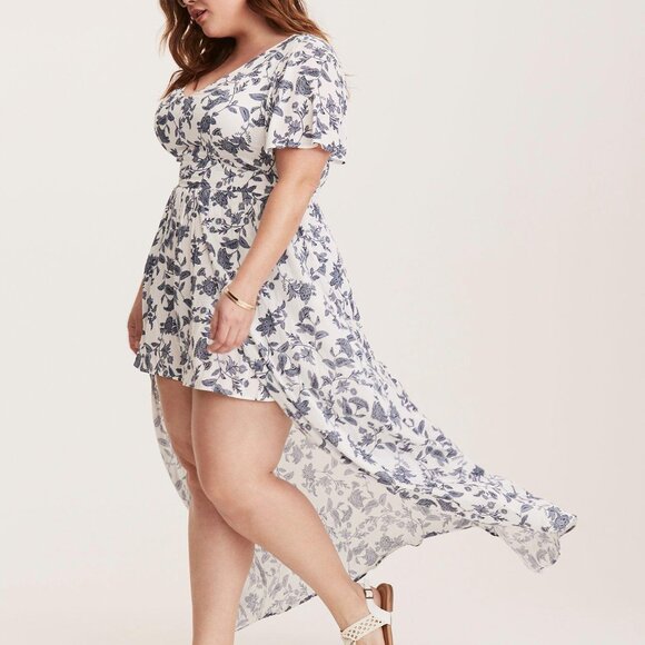 Torrid - Maxi Challis Walk-Through Dress - Size 28 - Picture 3 of 6